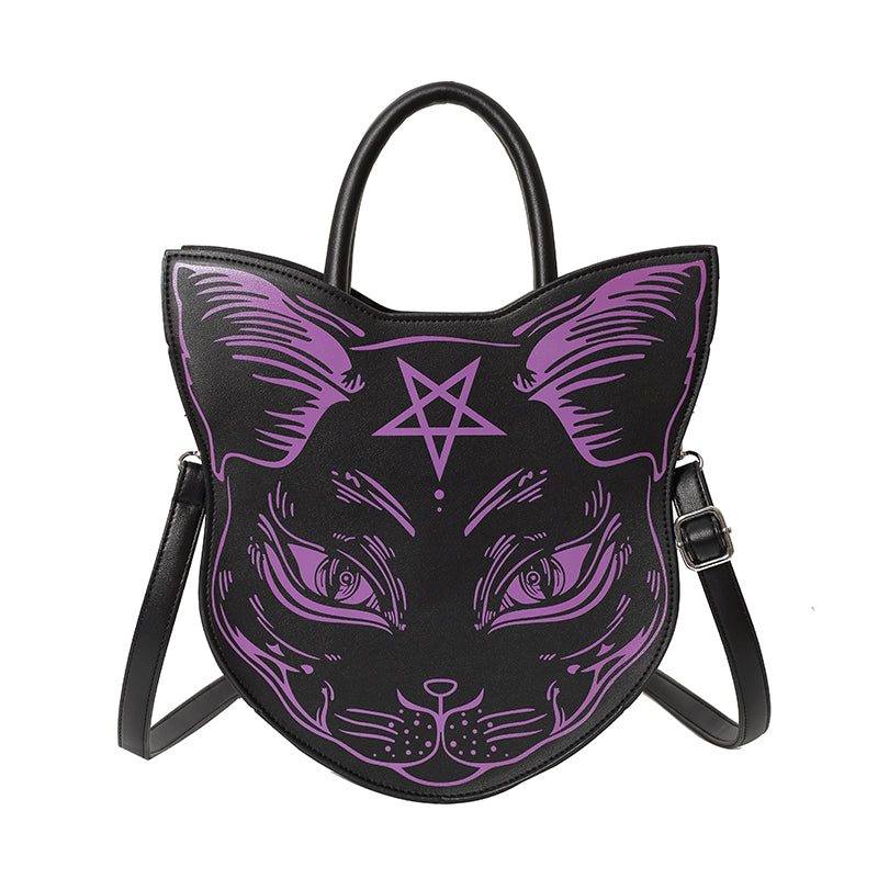 Halloween Spooky Black Cat Bag Crossbody Handbag