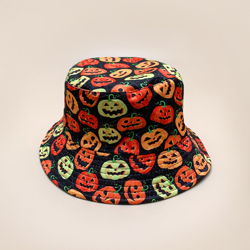 Halloween Spooky Pumpkin Bucket Hat for Adults