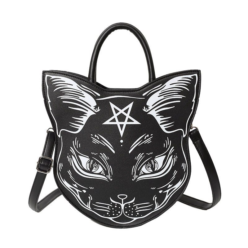 Halloween Spooky Black Cat Bag Crossbody Handbag