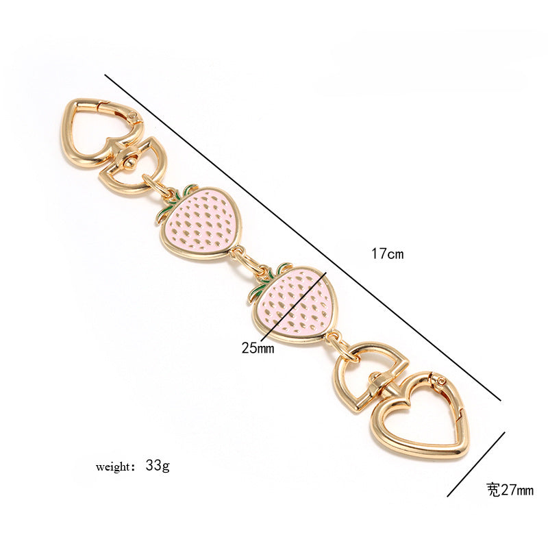 Strawberry Heart-Shaped Purse Strap Extender