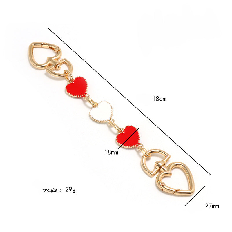 Strawberry Heart-Shaped Purse Strap Extender