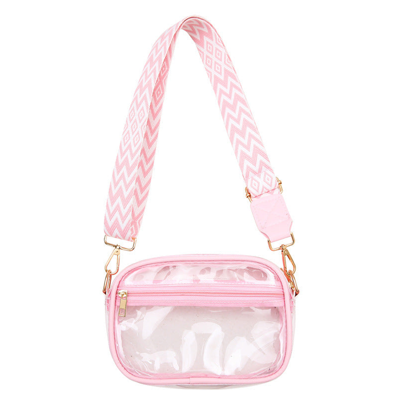 Stadium Approved Bags Adjustable Strap Clear Crossbody Purse