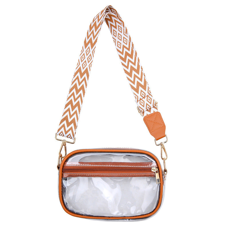 Stadium Approved Bags Adjustable Strap Clear Crossbody Purse