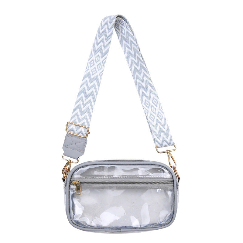 Stadium Approved Bags Adjustable Strap Clear Crossbody Purse