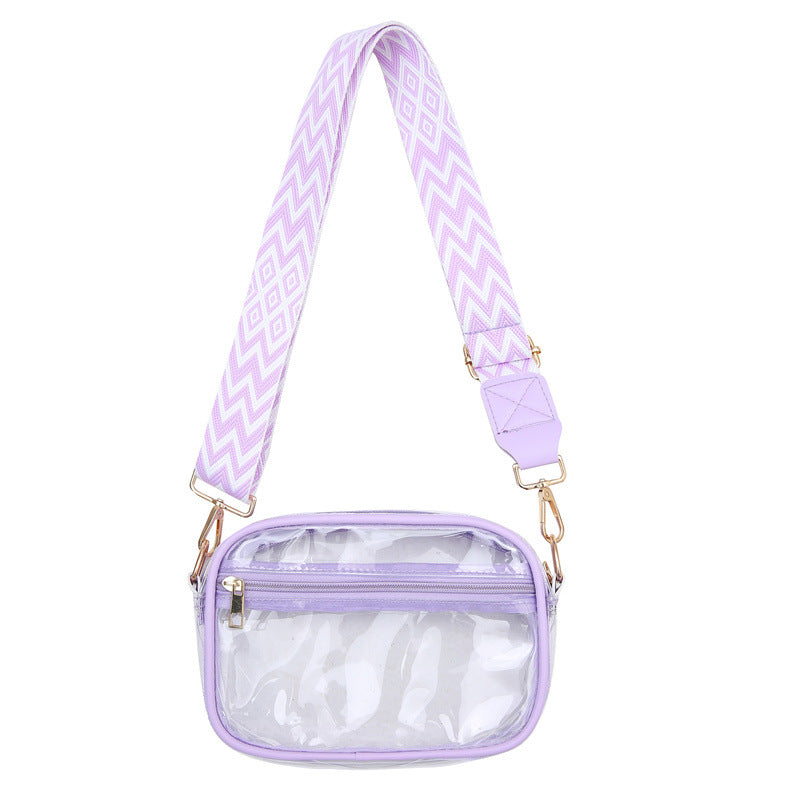 Stadium Approved Bags Adjustable Strap Clear Crossbody Purse
