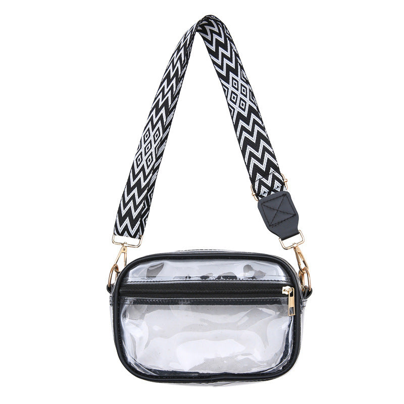 Stadium Approved Bags Adjustable Strap Clear Crossbody Purse