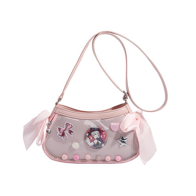Cute Crossbody Ita Bag Enamel Pin Display Clear Vinyl Window