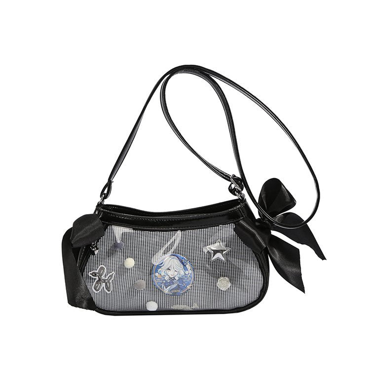 Cute Crossbody Ita Bag Enamel Pin Display Clear Vinyl Window