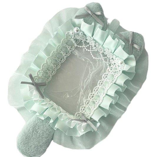 Kawaii Transparent Clear Photo Card Holder Kpop Lace PVC Sleeves