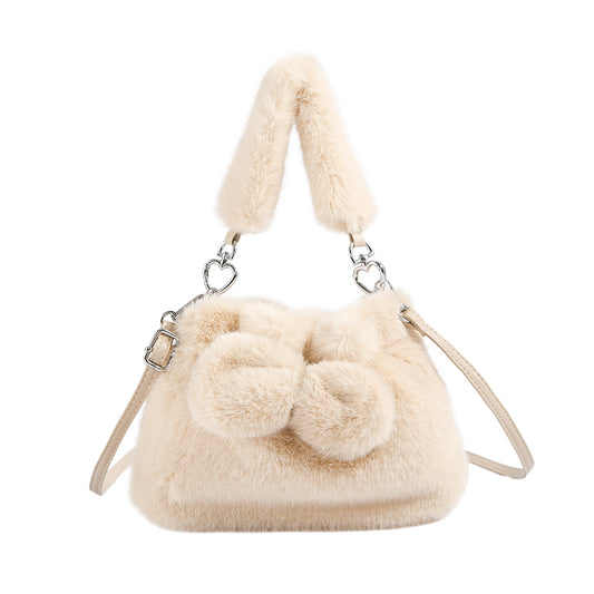 Winter Soft Fur Handbag Small Crossbody Purse