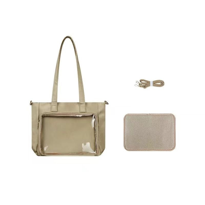 Large Nylon Ita Crossbody Bag Pins Display Shoulder Bag