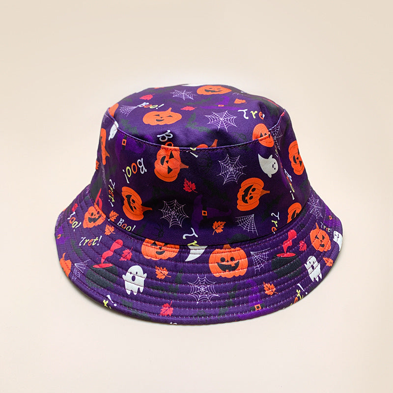 Halloween Spooky Pumpkin Bucket Hat for Adults