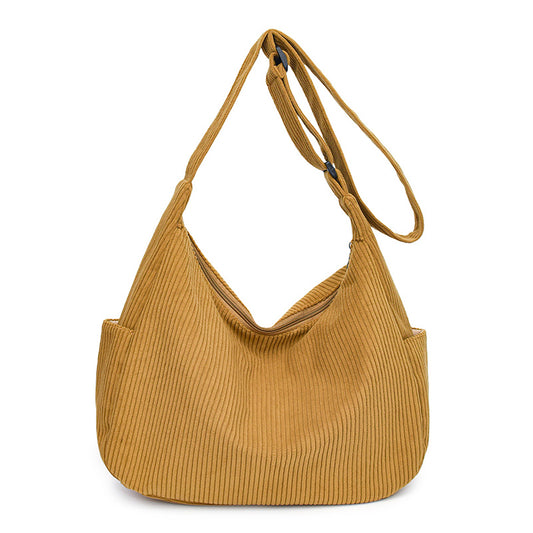 Women Soft Corduroy Tote Bag