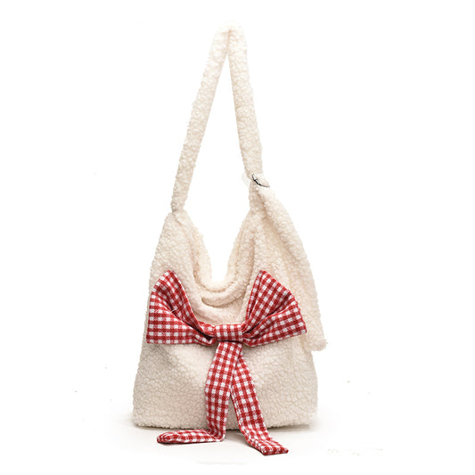 Kawaii Soft Sherpa Shoulder Tote Bag