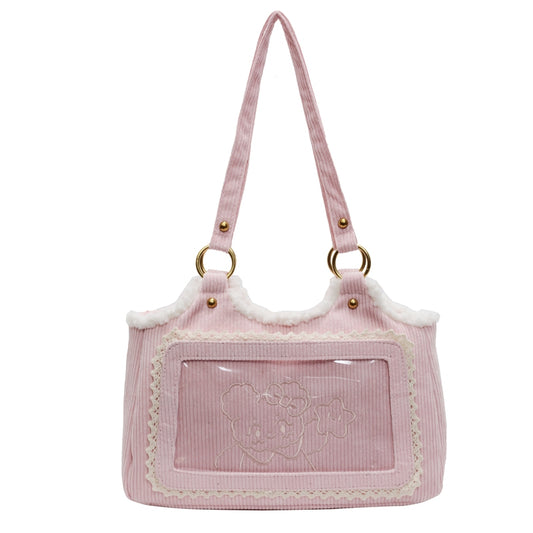 Corduroy Ita Bag Pin Display Tote Purse