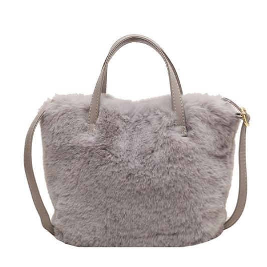 Soft Plush Tote Handbag