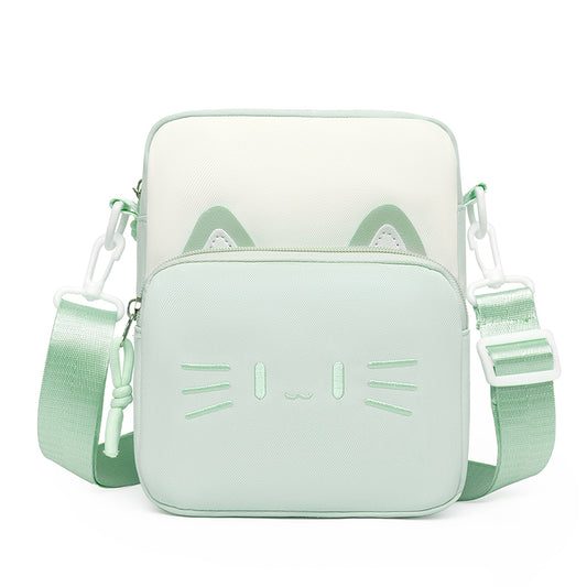 Kawaii Small Crossbody Bag Embroidery Cat Purse
