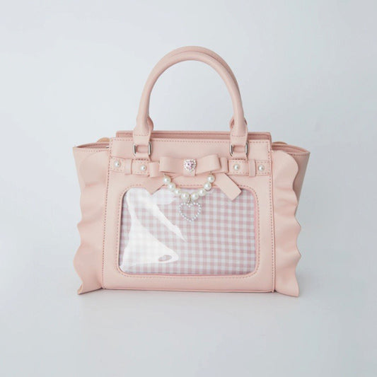 Japanese Cute Ruffle Ita Bag Leather Small Crossbody Purse
