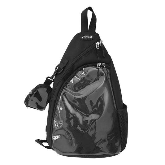 Black Single Shoulder Pin Display Ita Backpack