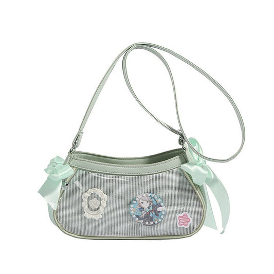 Cute Crossbody Ita Bag Enamel Pin Display Clear Vinyl Window